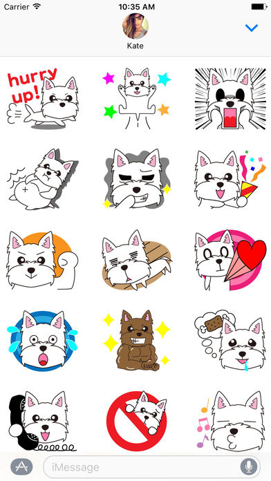 Funny Westie Dog Vol 2 - Stickers for iMessage screenshot 2
