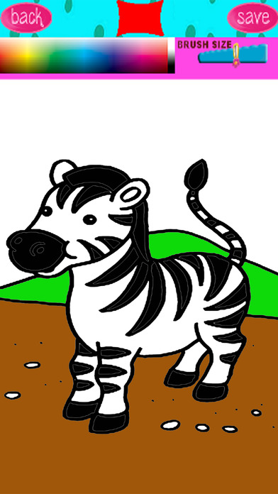 Coloring Book Game Zebra Free For Childrens screenshot 2