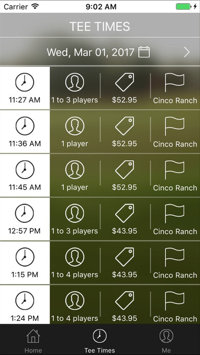 Cinco Ranch Golf Tee Times screenshot 3