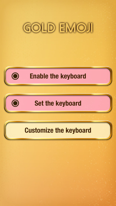 Gold Emoji Keyboard Themes screenshot 3