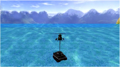 Heli Rescue Tank Cargo Duty - HD Flying Island screenshot 4