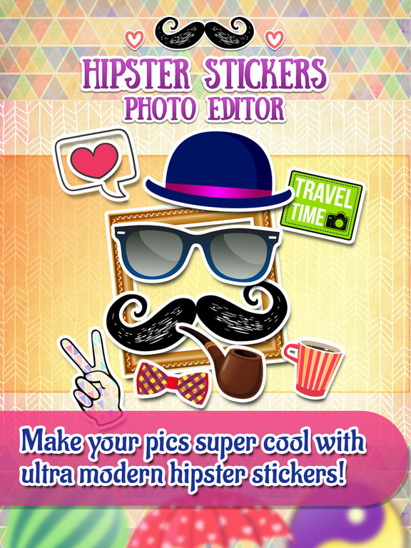 App Shopper Hipster Stickers Photo Editor Sticker Stamp Selfie (Lifestyle)