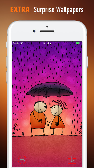 Lovers Romance in Rain Wallpapers HD-Art Pictures screenshot 3