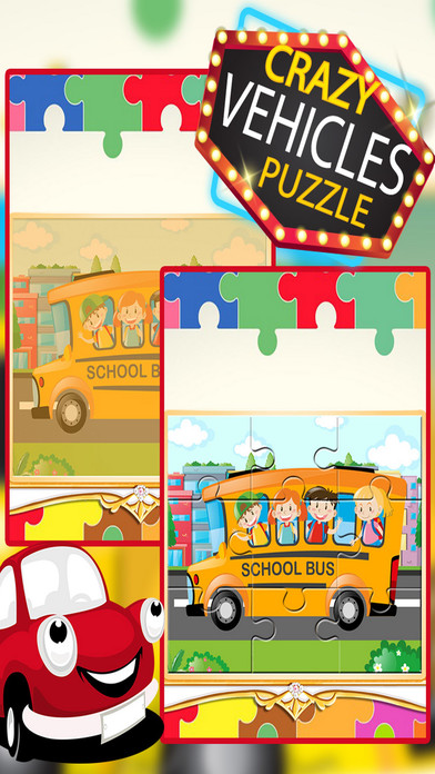 Crazy Vehicles Puzzle screenshot 3