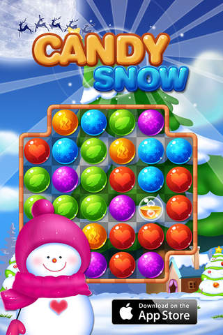 Candy Snow:Free classic game for Christmas screenshot 4