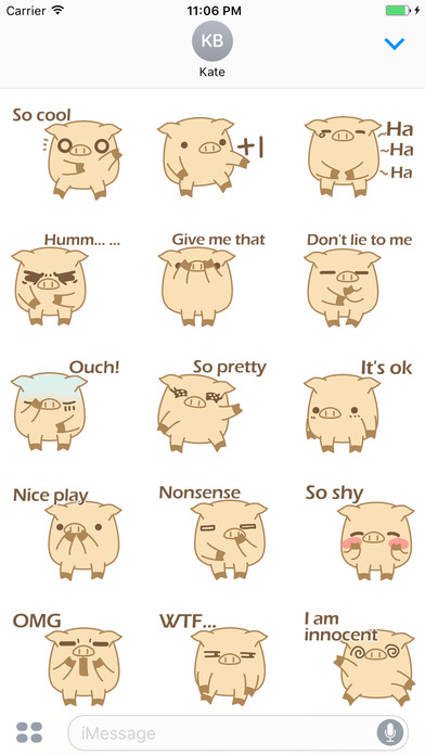 Finn The Funny Pig Brother Stickers screenshot 2