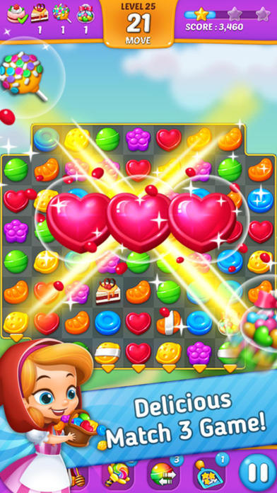 Sweet Cookie Crush - 3 match puzzle charm splash screenshot 4