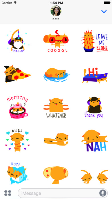 Fun Cat Animated Emoji Stickers screenshot 2