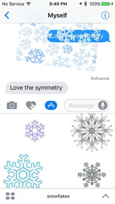 Snow Flakes : Cold Falling Frozen Water Stickers screenshot 2