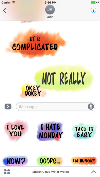 WaterColor Spring Chat Text Stickers screenshot 2