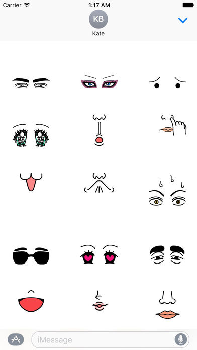 Funny Faces Stickers screenshot 2
