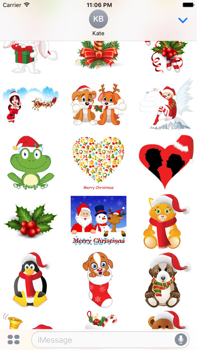 Merry Christmas Stickers Pack 300 for iMessage screenshot 2