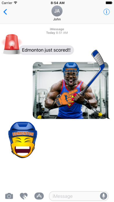 Edmonton Hockey Stickers & Emojis screenshot 2