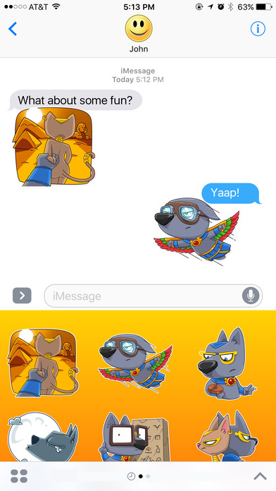 Dog from Ancient Egypt Stickers screenshot 2