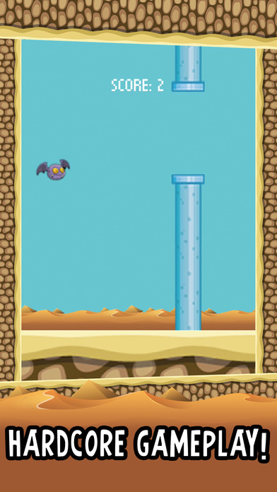 Flappy Bat: Dark Bird Edition screenshot 2