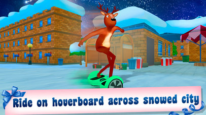 Christmas Santa Run: Hoverboard Simulator 3D Full screenshot 2