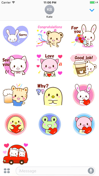 Animals and English phrases Stickers Vol 1 screenshot 3
