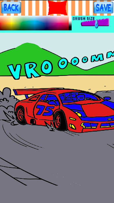 Coloring Book Racing Car Game For Kid Edition screenshot 2