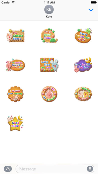 Sweet Messages With Cute Pet Cookies Sticker screenshot 3