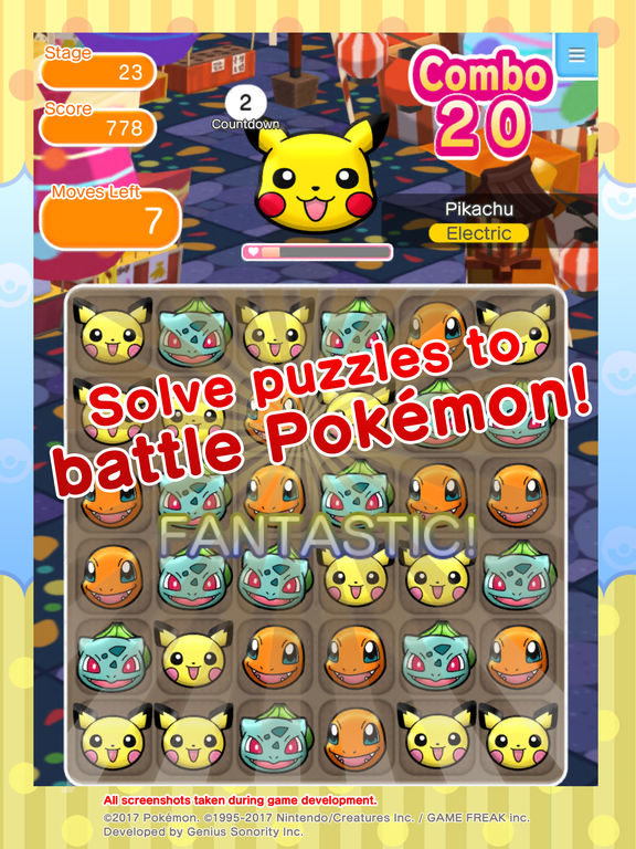 Screenshots of Pokémon Shuffle Mobile for iPad