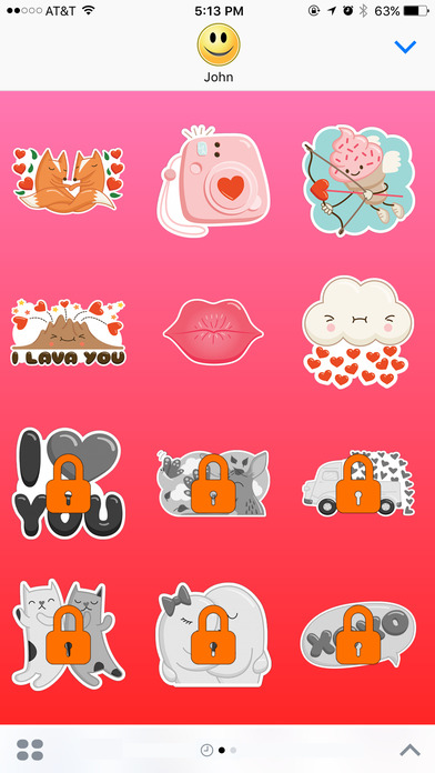 Super Love Seasons and Kiss Stickers for iMessage screenshot 3