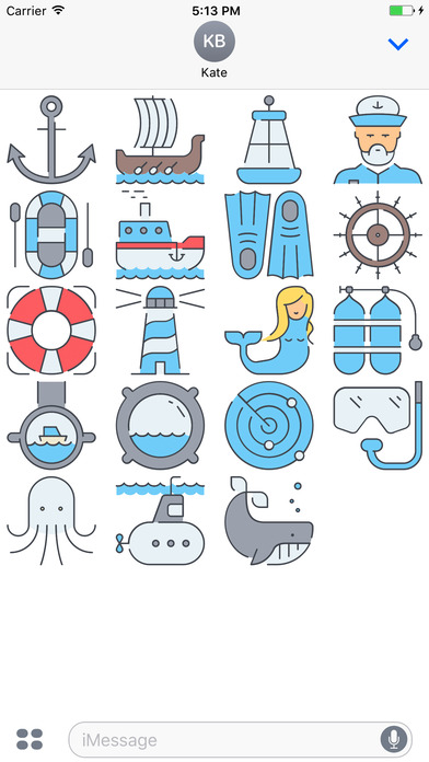 MarineMoji - Maritime Stickers for Sailors screenshot 3