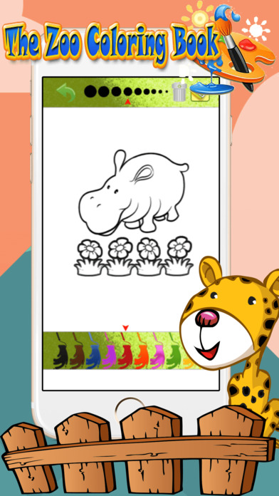 Zoo Animal Paint : coloring pages for girls & boys screenshot 4