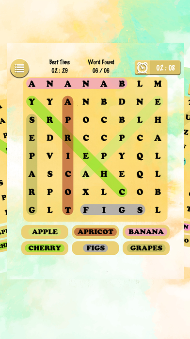 Word Search Fruit Name screenshot 2