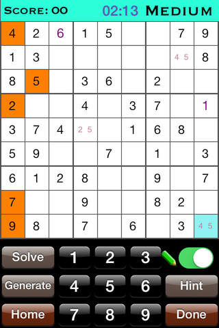 Sudoku - Pro Sudoku Version Game screenshot 2