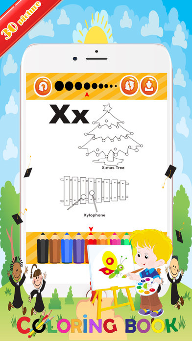Alphabet word coloring:Coloring Page For Preschool screenshot 4