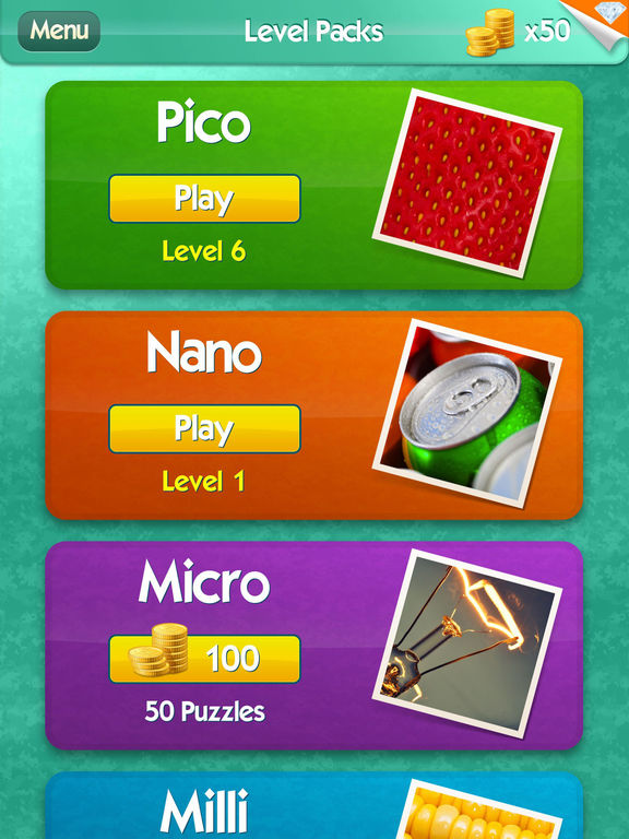 Screenshots of What's the Close Up? ~ guess the hidden object in this word puzzle of close up pics for iPad