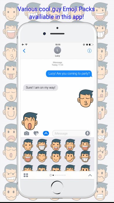 Cool Guy Emoji - Cool Guy Emojis Set Keyboard screenshot 2
