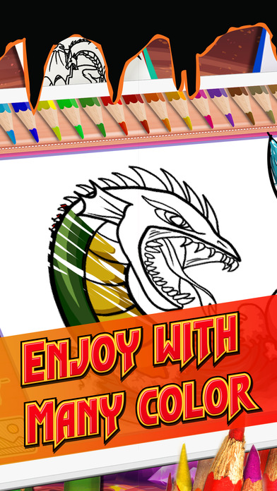 Coloring Books on Dragons & Beasts Cartoon Pro screenshot 3