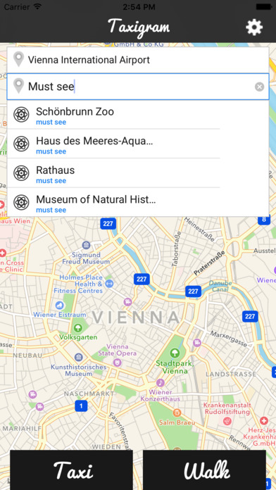Taxigram Vienna screenshot 2