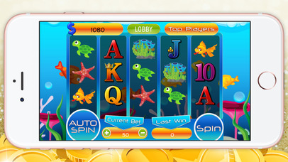 Classic Big Ocean Gold Fish Slots Pro screenshot 2