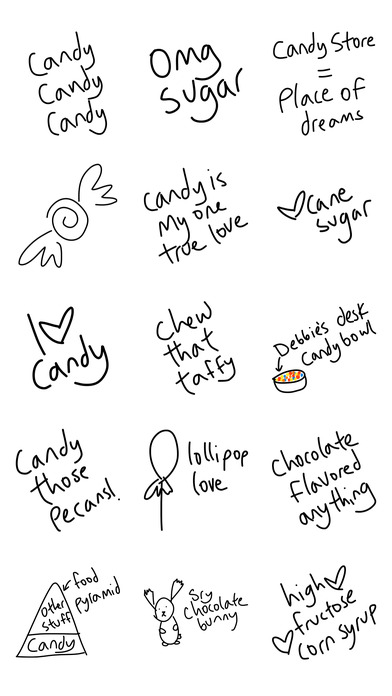 Candy sticker - bubble food stickers for iMessage screenshot 2