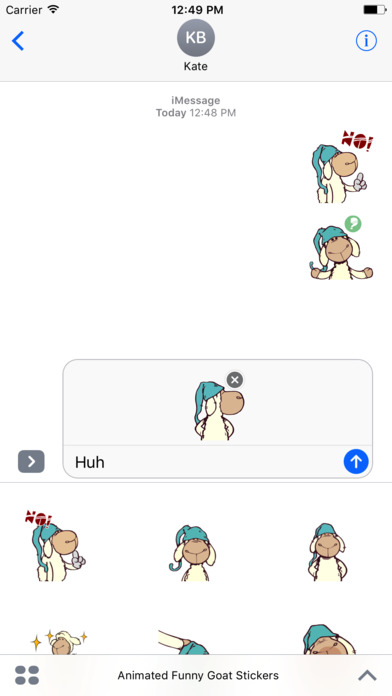 Animated Funny Goat Stickers For iMessage screenshot 3
