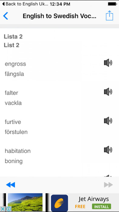 English to Swedish Vocabulary Test Quiz to Improve screenshot 3