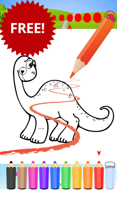 Dinosaurs coloring book free for kids toddlers screenshot 4
