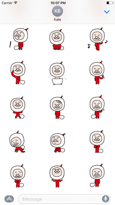 Serious Santa Claus Sticker for iMessage screenshot 2