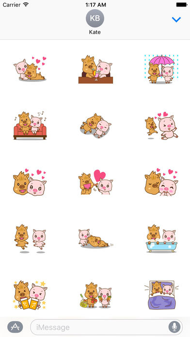 Boar and Piggy Sticker screenshot 2