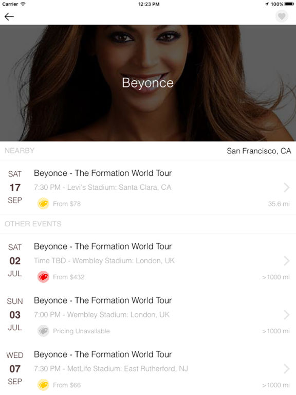 Screenshots of TickPick: No Fee Tickets | Sports, Concerts, Shows for iPad