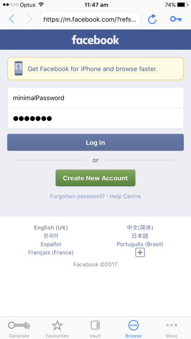Minimal Password screenshot 3