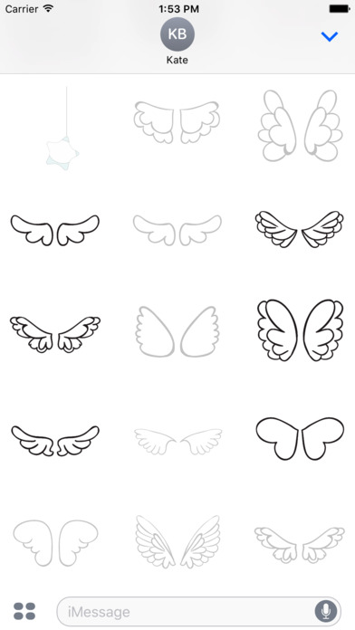 Animated Cute Angel Wing Stickers screenshot 4