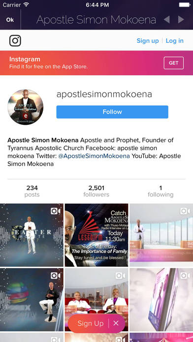 Apostle Simon Mokoena screenshot 3