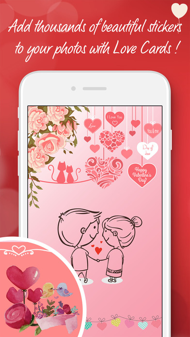 Love card designer - add text & stickers to photo screenshot 3