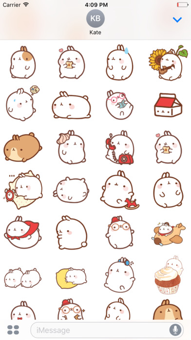 Molang Rabbit - Emoji - Emoticons - Stickers screenshot 2