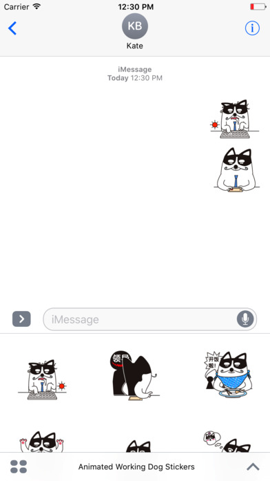 Animated Working Dog Stickers For iMessage screenshot 2