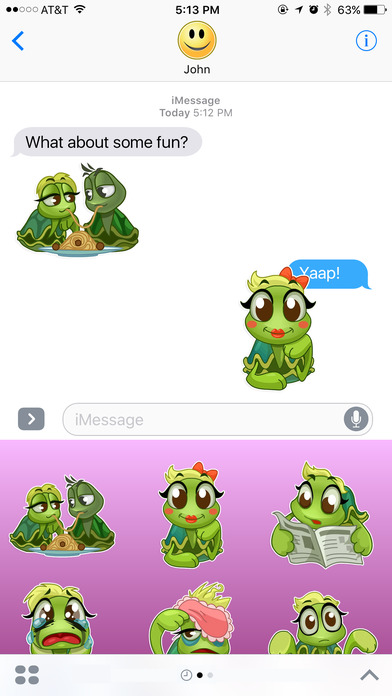 Funny Sea Turtle Stickers screenshot 2