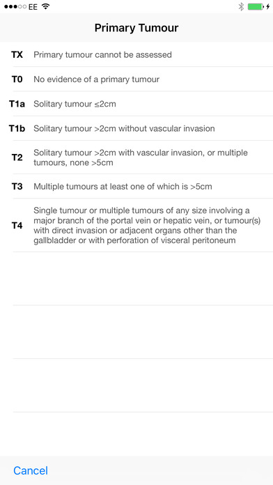 Liver Cancer TNM Staging Tool screenshot 4
